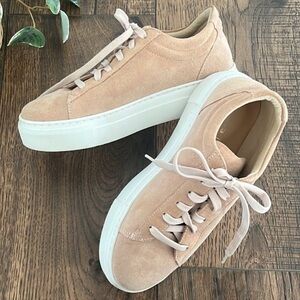 Women's Clark Light Pink by Suede Sneakers - Size 8